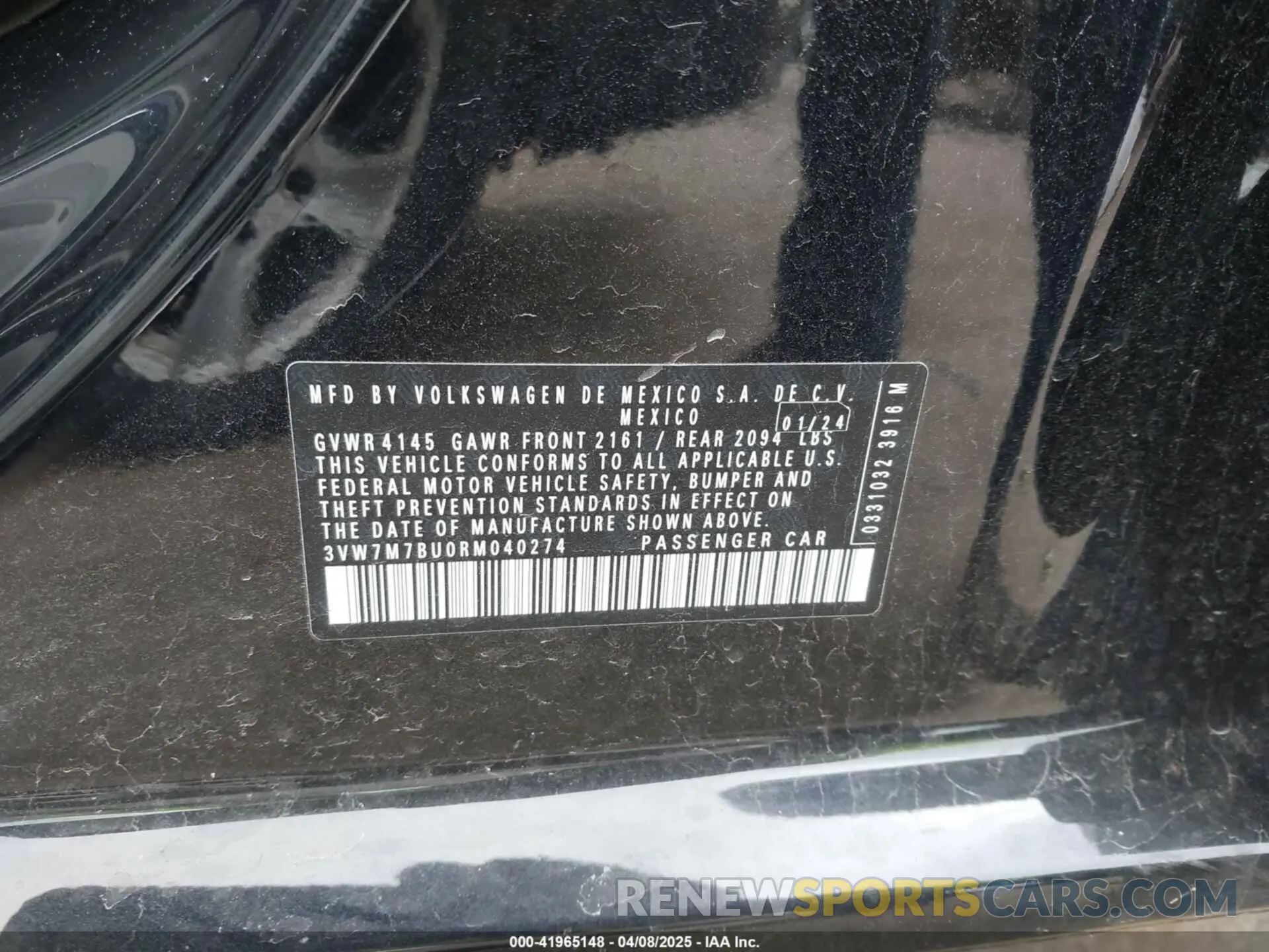 9 Photograph of a damaged car 3VW7M7BU0RM040274 VOLKSWAGEN JETTA 2024