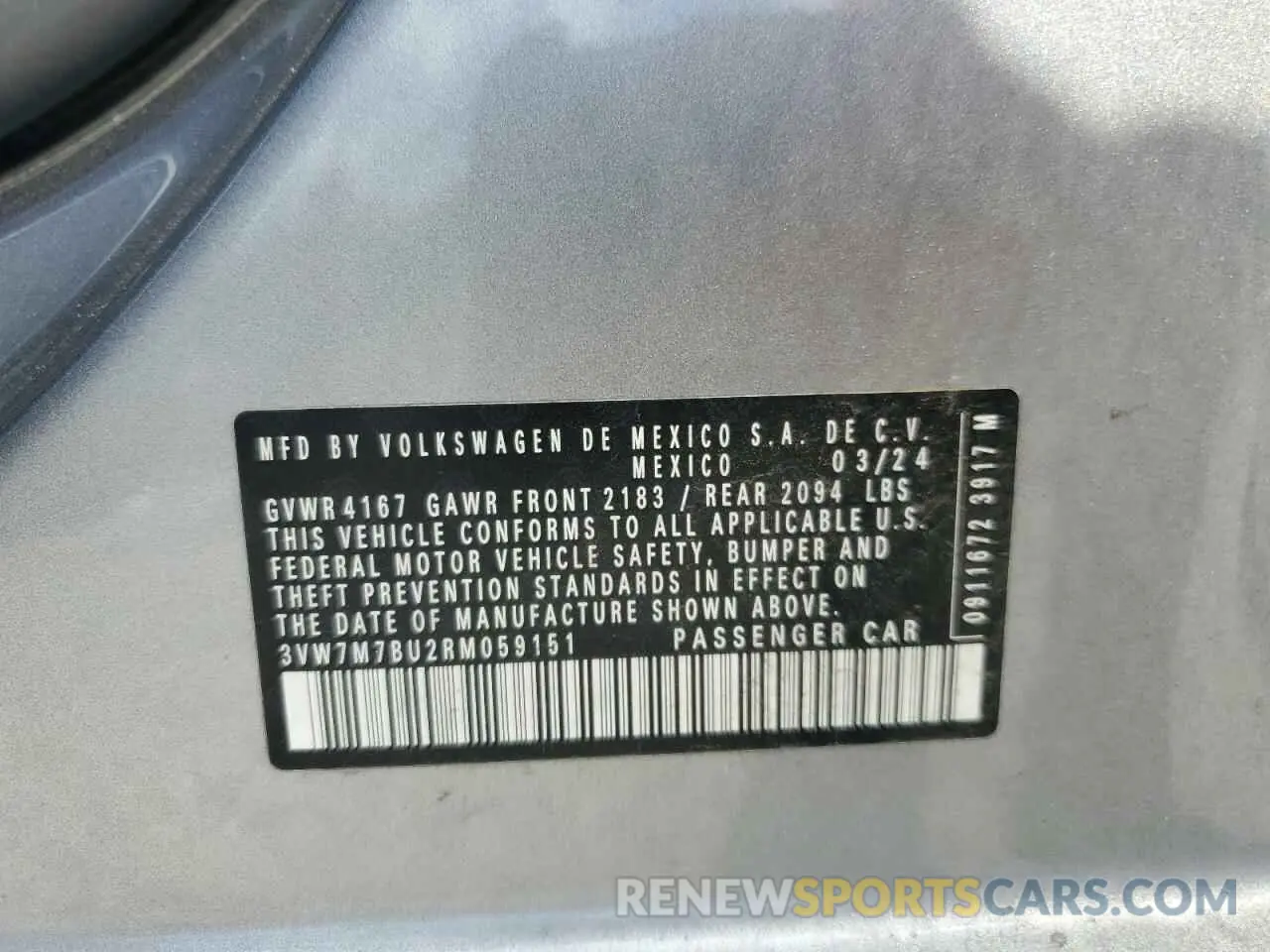 12 Photograph of a damaged car 3VW7M7BU2RM059151 VOLKSWAGEN JETTA 2024