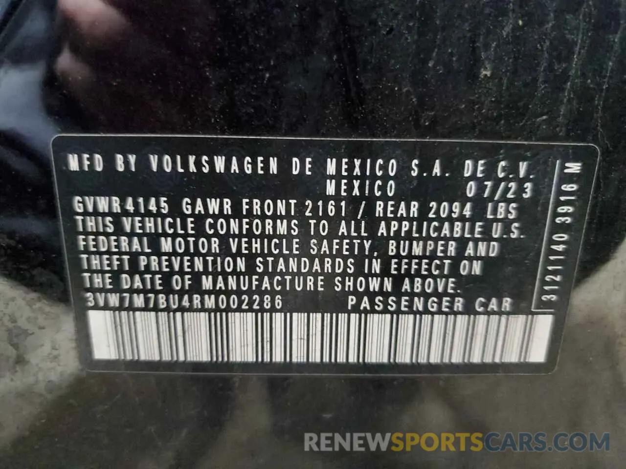 13 Photograph of a damaged car 3VW7M7BU4RM002286 VOLKSWAGEN JETTA 2024