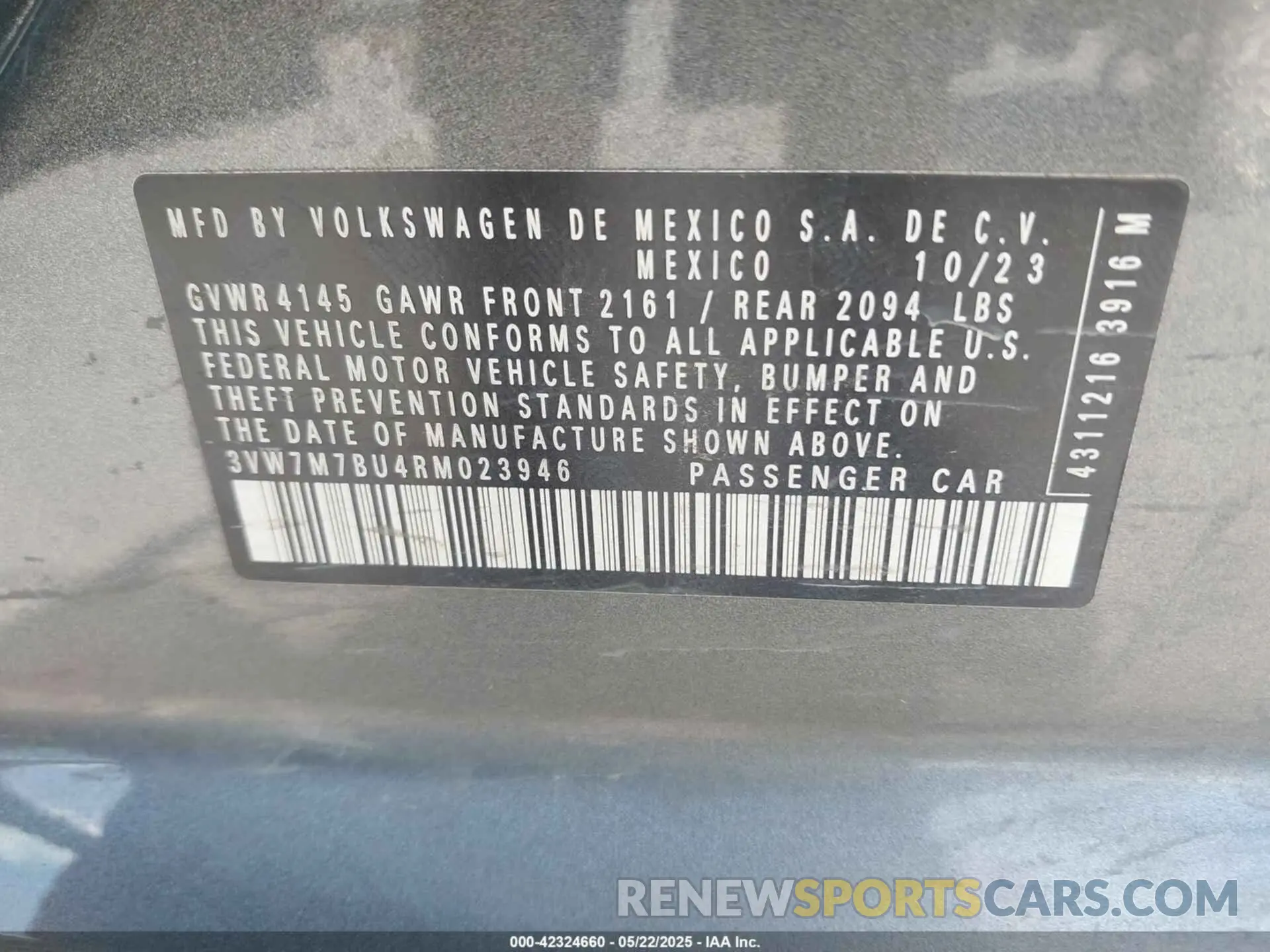 9 Photograph of a damaged car 3VW7M7BU4RM023946 VOLKSWAGEN JETTA 2024