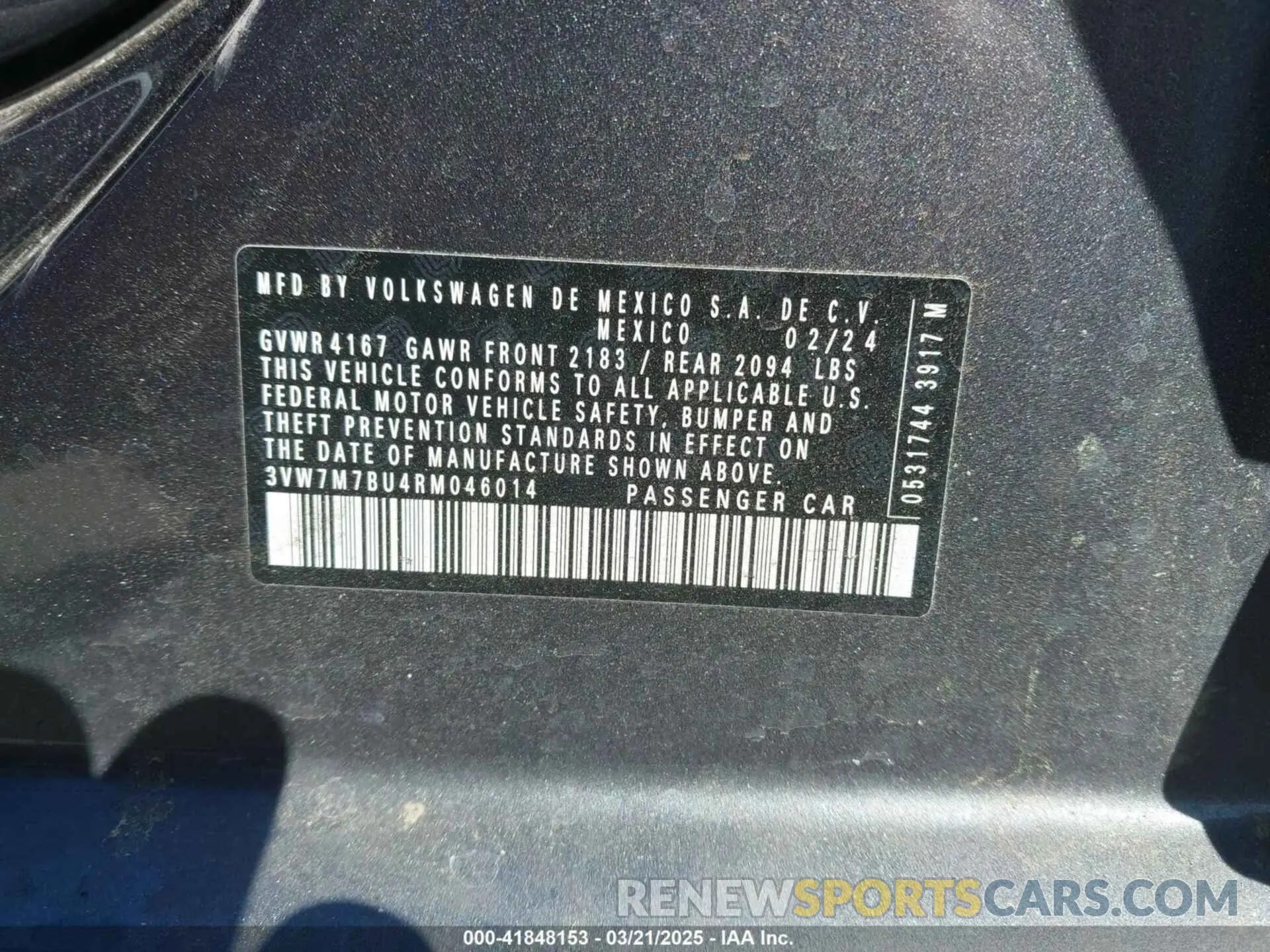 9 Photograph of a damaged car 3VW7M7BU4RM046014 VOLKSWAGEN JETTA 2024