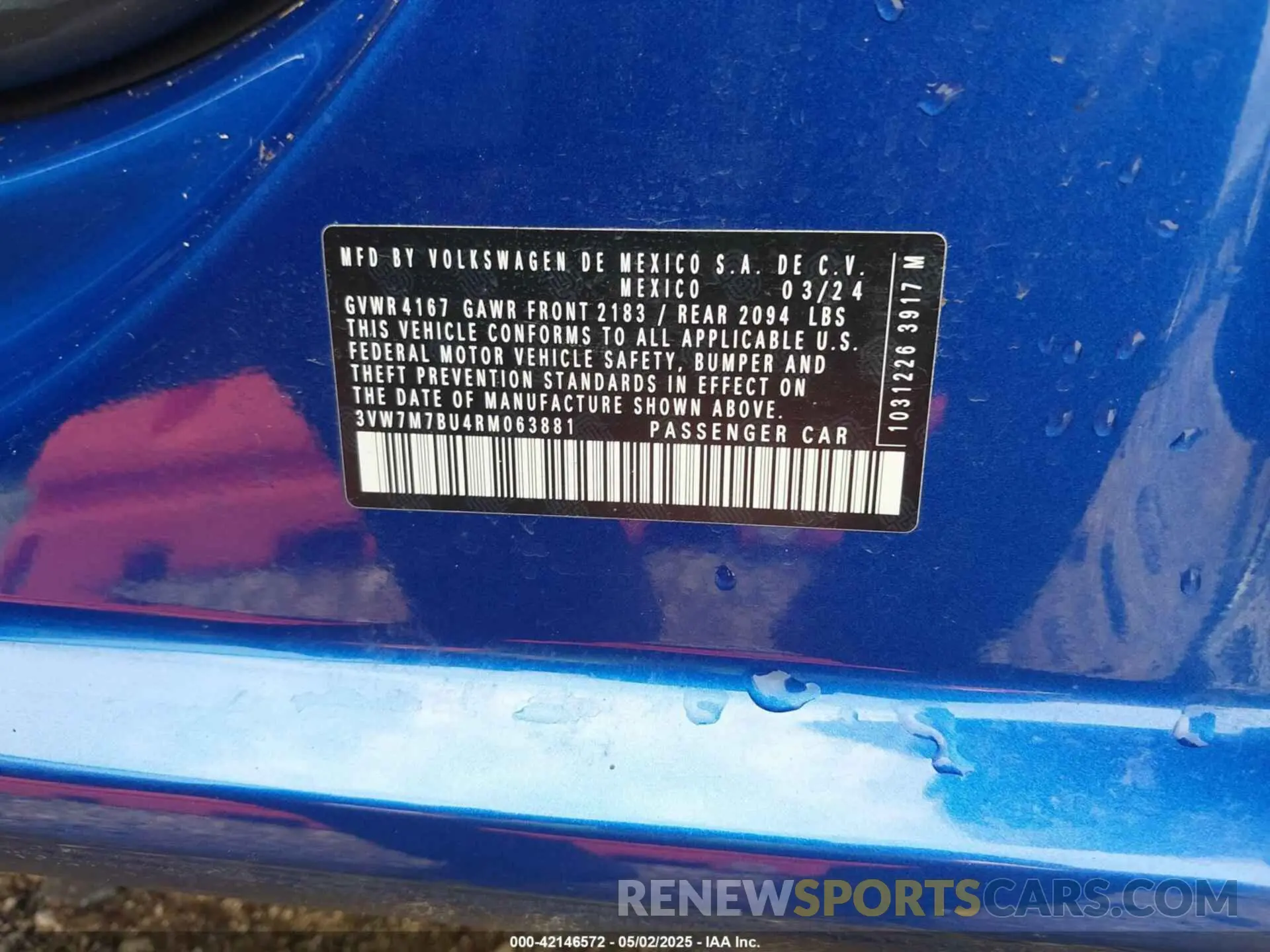 9 Photograph of a damaged car 3VW7M7BU4RM063881 VOLKSWAGEN JETTA 2024