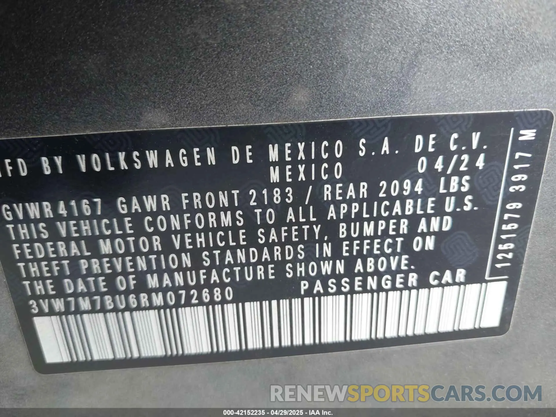 9 Photograph of a damaged car 3VW7M7BU6RM072680 VOLKSWAGEN JETTA 2024