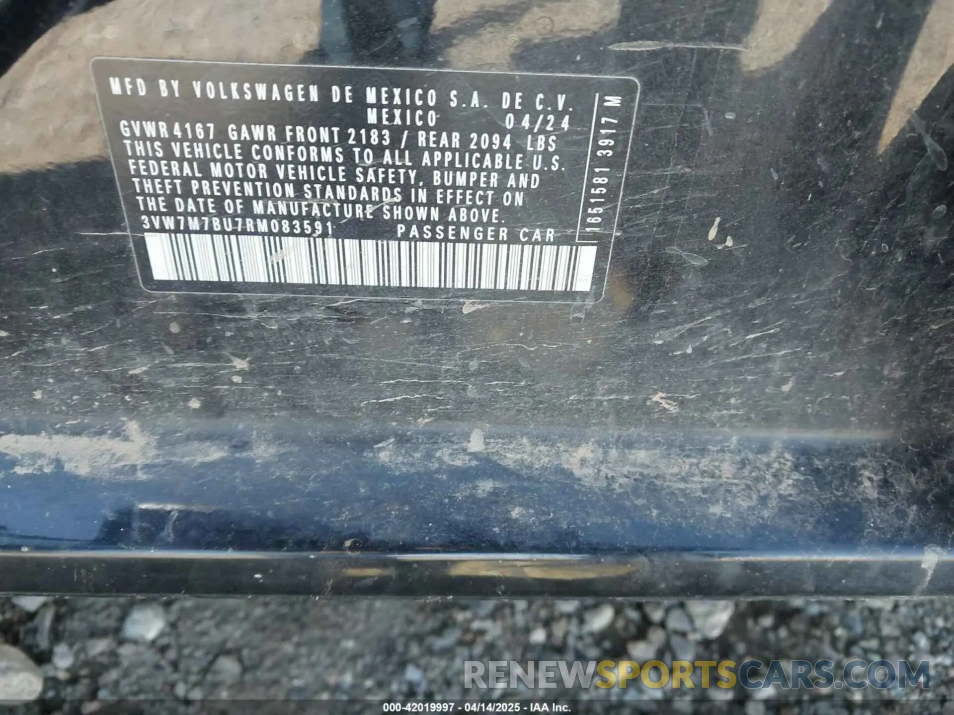 9 Photograph of a damaged car 3VW7M7BU7RM083591 VOLKSWAGEN JETTA 2024