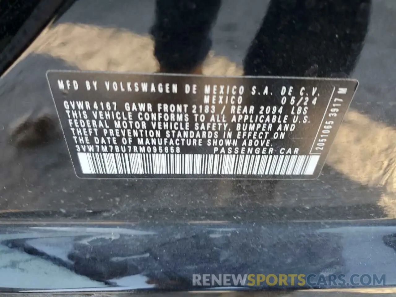 12 Photograph of a damaged car 3VW7M7BU7RM095658 VOLKSWAGEN JETTA 2024