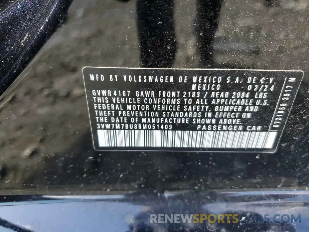 12 Photograph of a damaged car 3VW7M7BU8RM051409 VOLKSWAGEN JETTA 2024