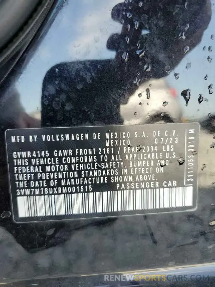 12 Photograph of a damaged car 3VW7M7BUXRM001515 VOLKSWAGEN JETTA 2024