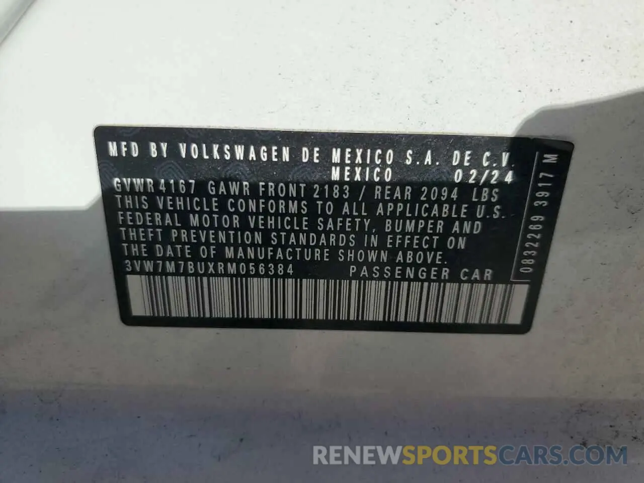12 Photograph of a damaged car 3VW7M7BUXRM056384 VOLKSWAGEN JETTA 2024