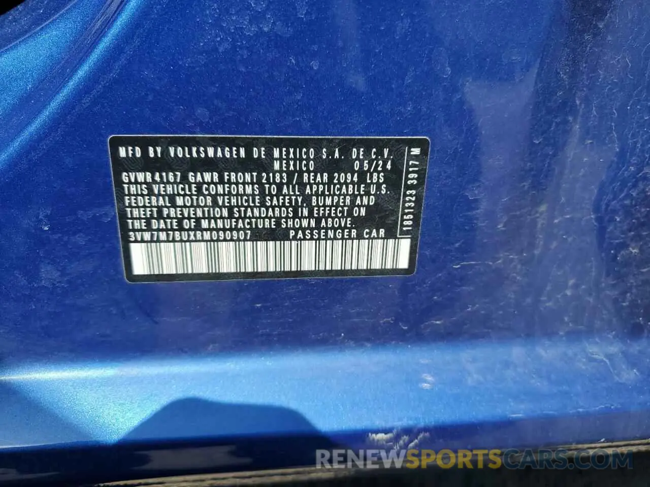 12 Photograph of a damaged car 3VW7M7BUXRM090907 VOLKSWAGEN JETTA 2024