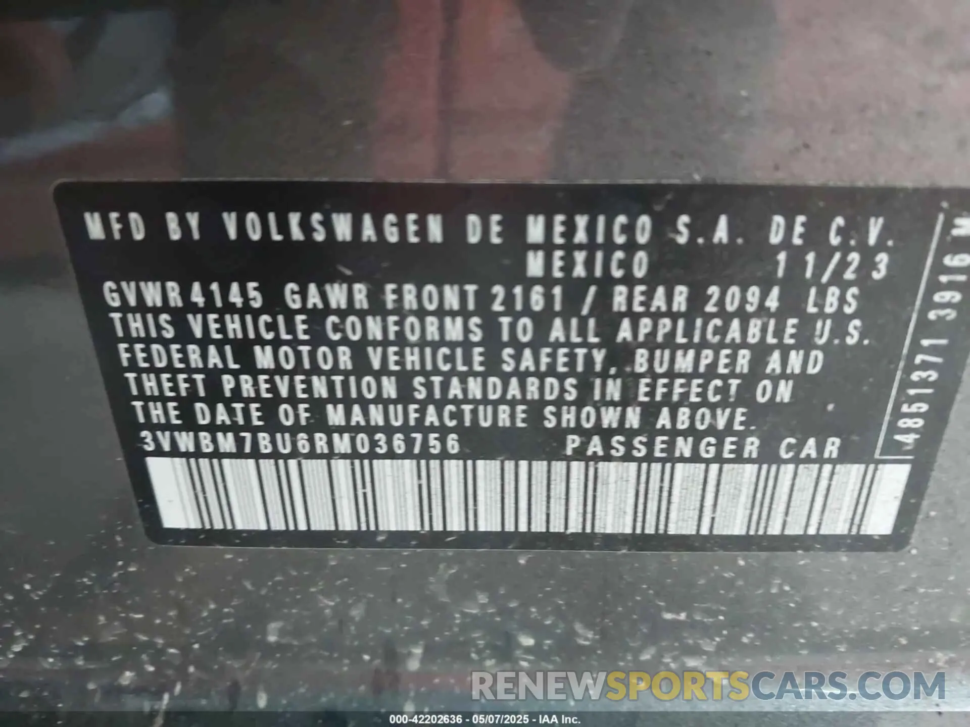 9 Photograph of a damaged car 3VWBM7BU6RM036756 VOLKSWAGEN JETTA 2024