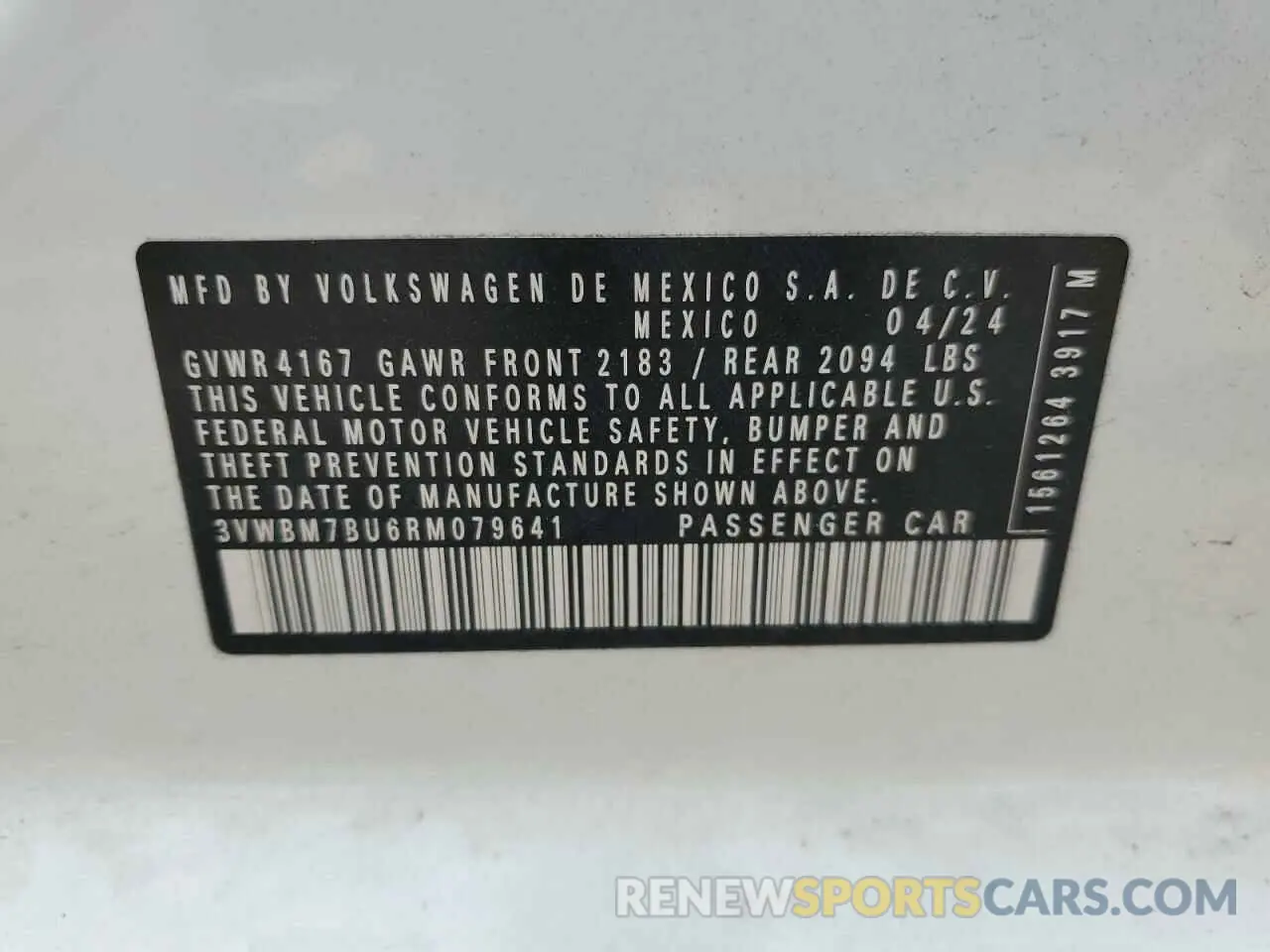 12 Photograph of a damaged car 3VWBM7BU6RM079641 VOLKSWAGEN JETTA 2024