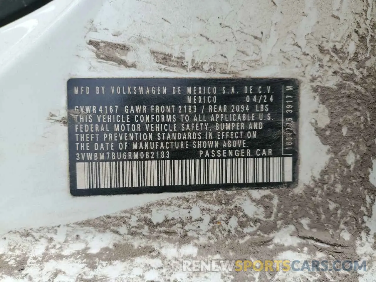 12 Photograph of a damaged car 3VWBM7BU6RM082183 VOLKSWAGEN JETTA 2024