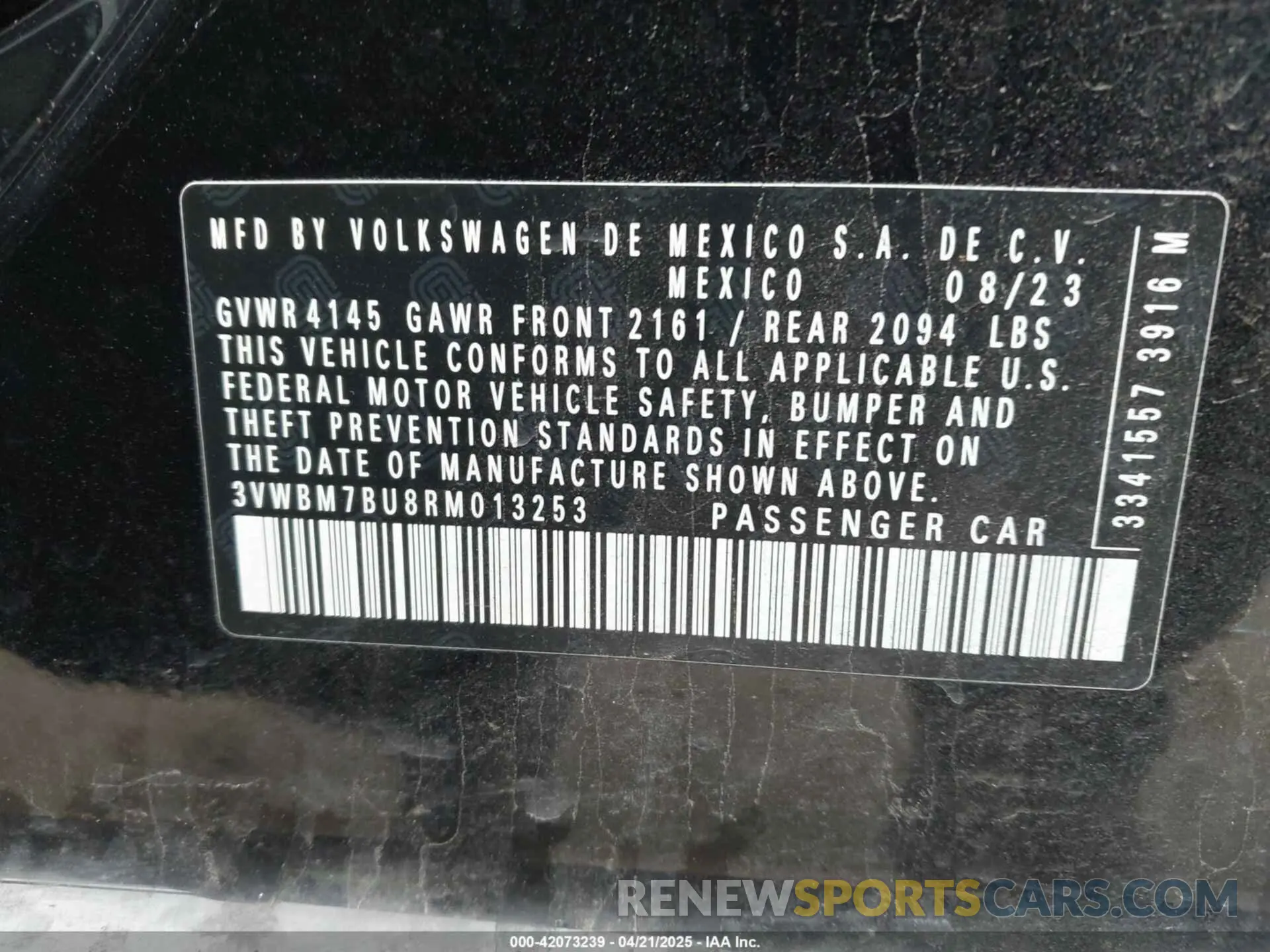 9 Photograph of a damaged car 3VWBM7BU8RM013253 VOLKSWAGEN JETTA 2024