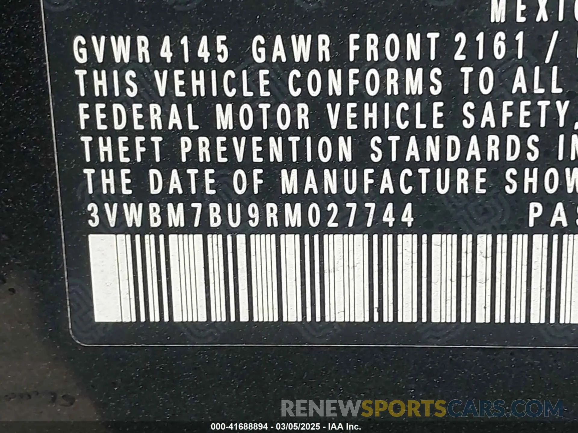 9 Photograph of a damaged car 3VWBM7BU9RM027744 VOLKSWAGEN JETTA 2024