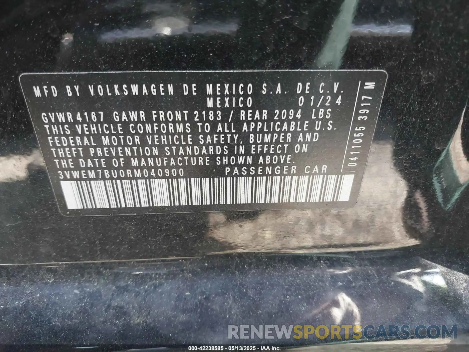 9 Photograph of a damaged car 3VWEM7BU0RM040900 VOLKSWAGEN JETTA 2024