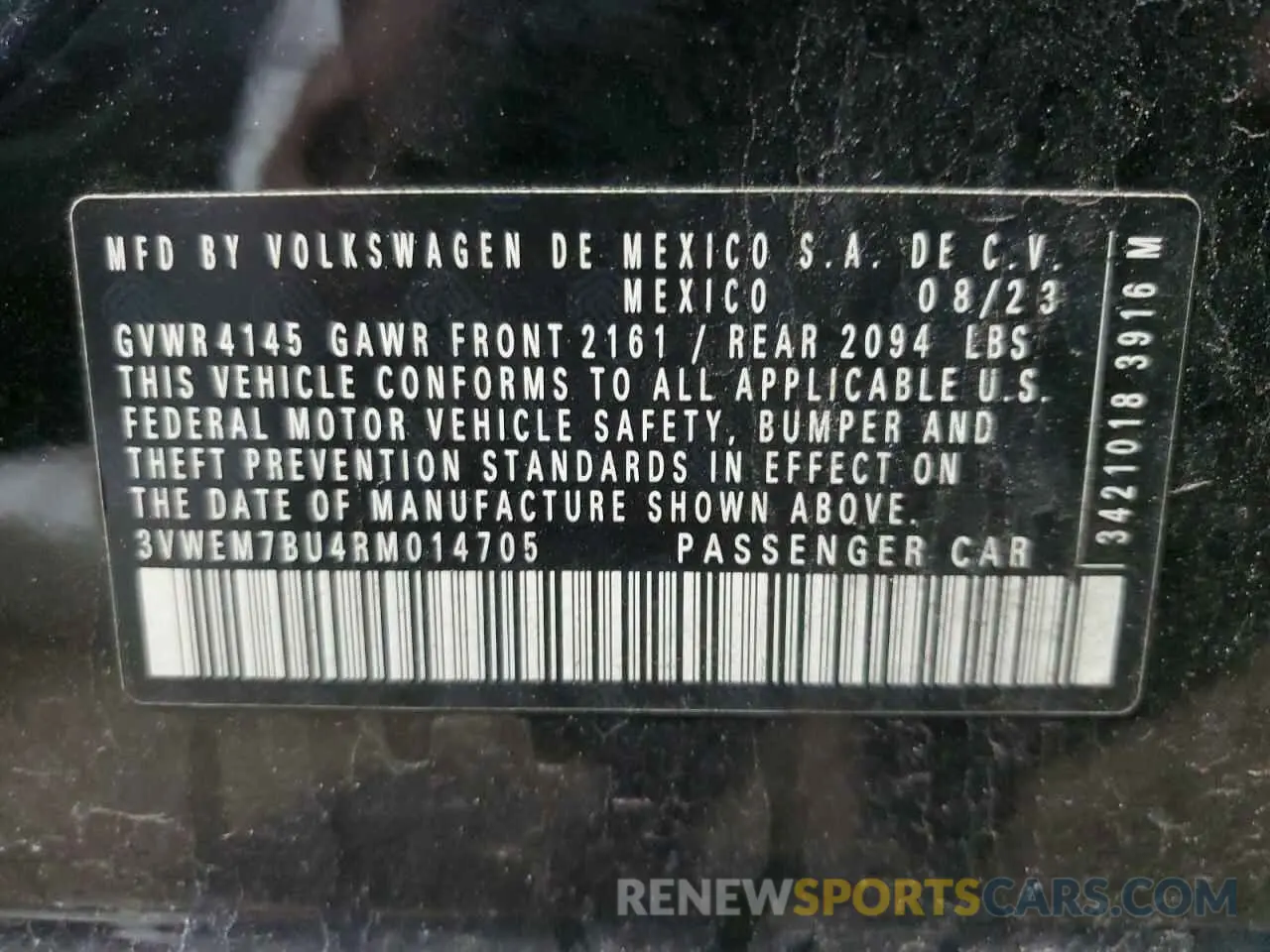 12 Photograph of a damaged car 3VWEM7BU4RM014705 VOLKSWAGEN JETTA 2024