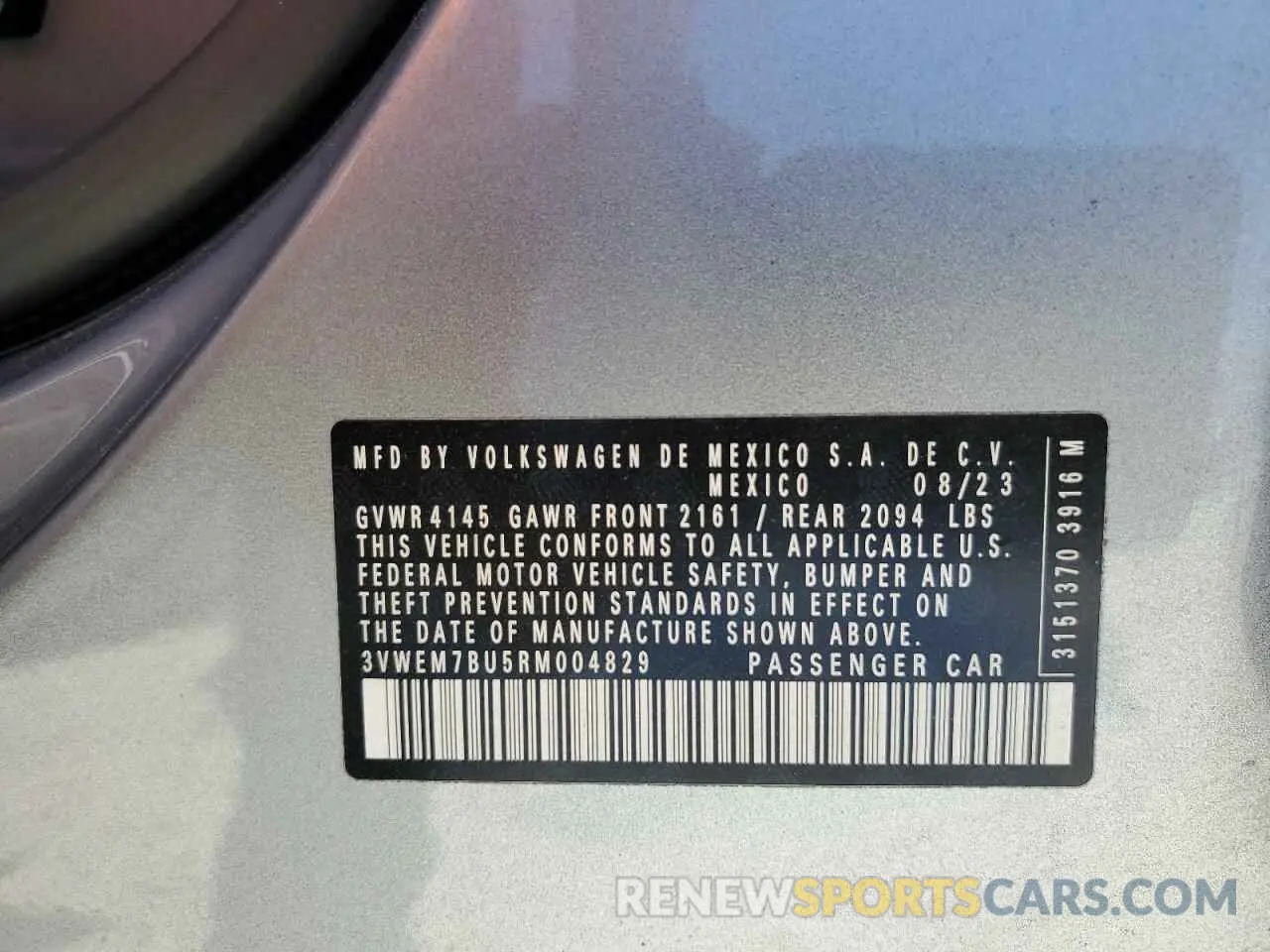 12 Photograph of a damaged car 3VWEM7BU5RM004829 VOLKSWAGEN JETTA 2024
