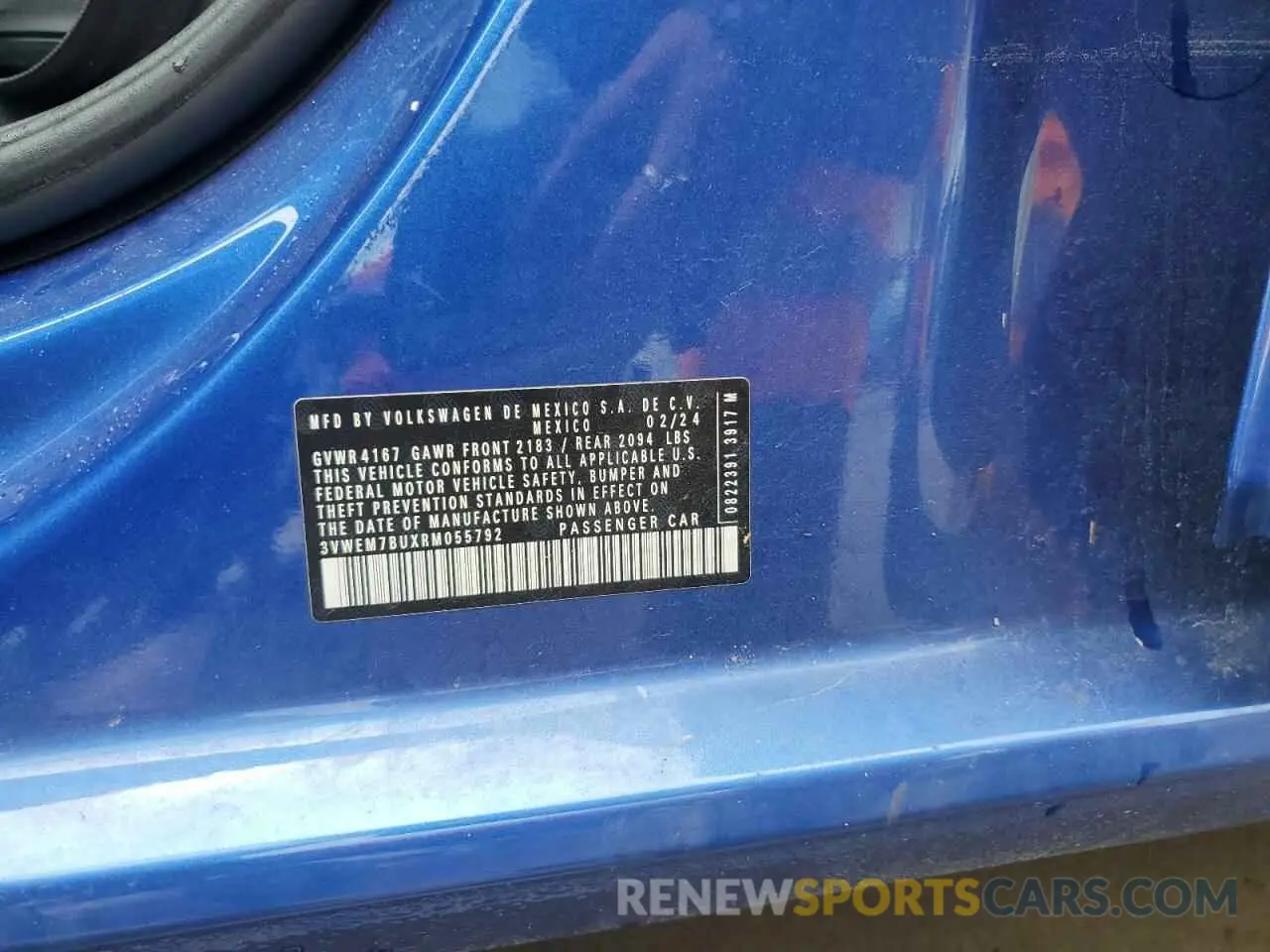 12 Photograph of a damaged car 3VWEM7BUXRM055792 VOLKSWAGEN JETTA 2024