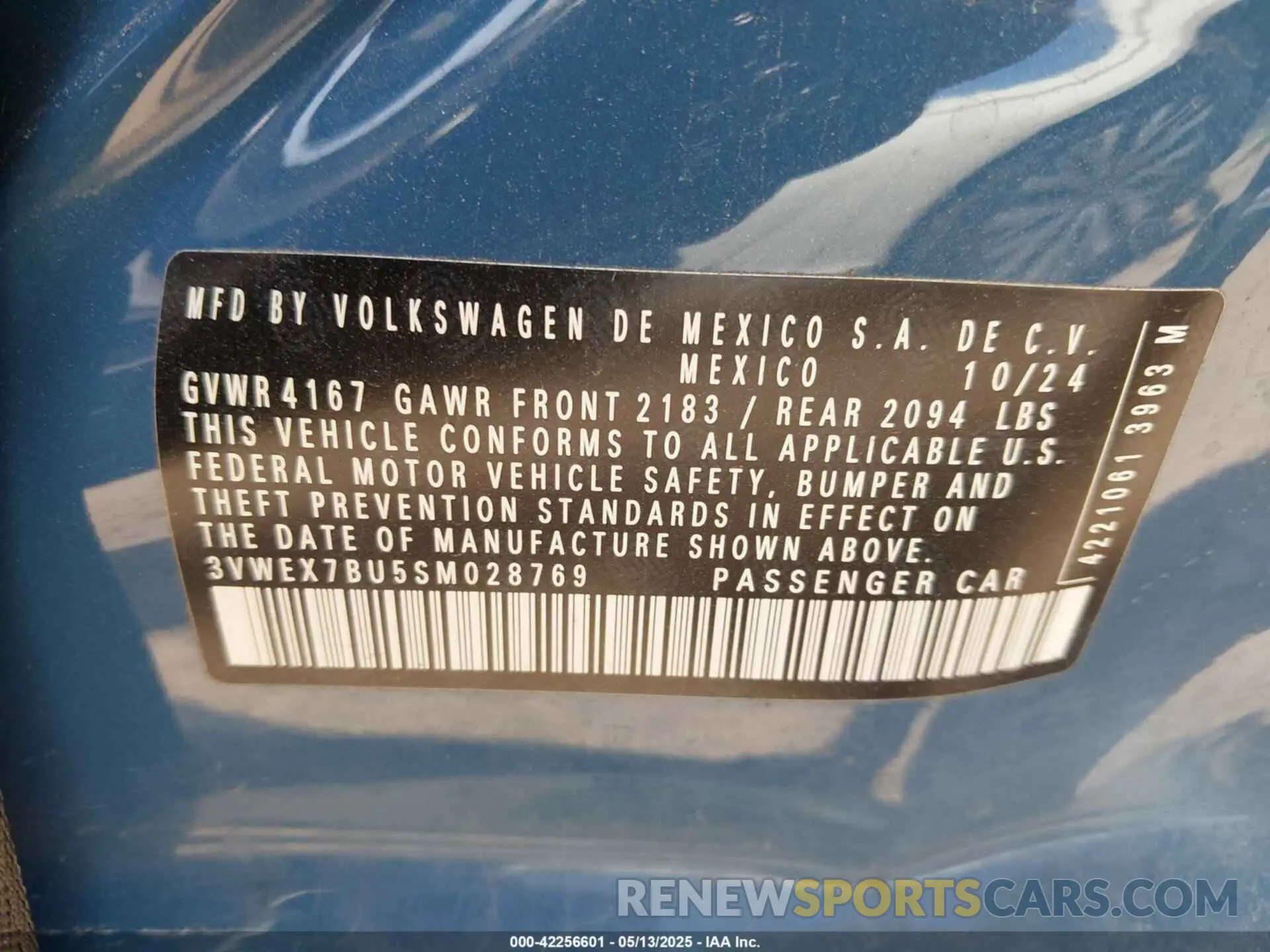 9 Photograph of a damaged car 3VWEX7BU5SM028769 VOLKSWAGEN JETTA 2025