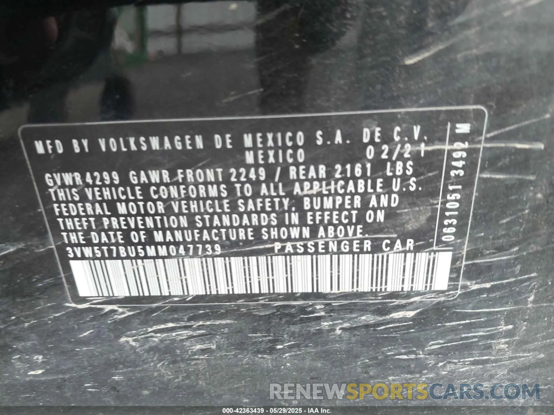9 Photograph of a damaged car 3VW5T7BU5MM047739 VOLKSWAGEN JETTA GLI 2021