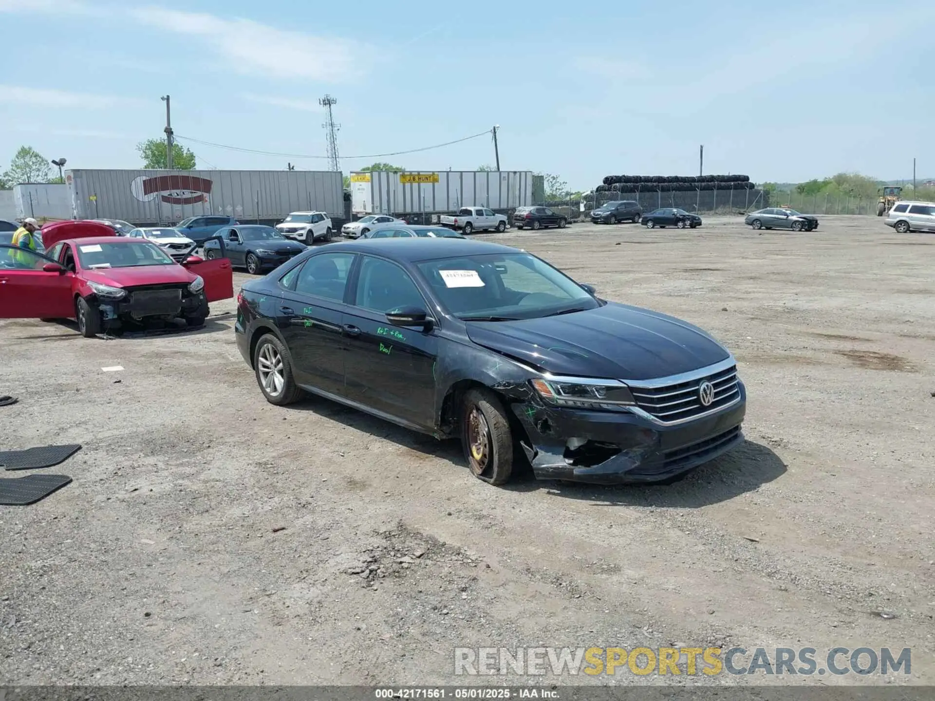 1 Photograph of a damaged car 1VWAA7A33MC005648 VOLKSWAGEN PASSAT 2021