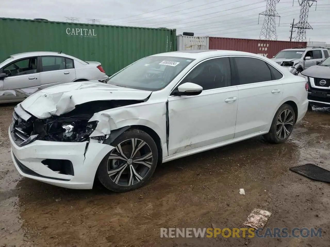 1 Photograph of a damaged car 1VWSA7A38MC006055 VOLKSWAGEN PASSAT 2021