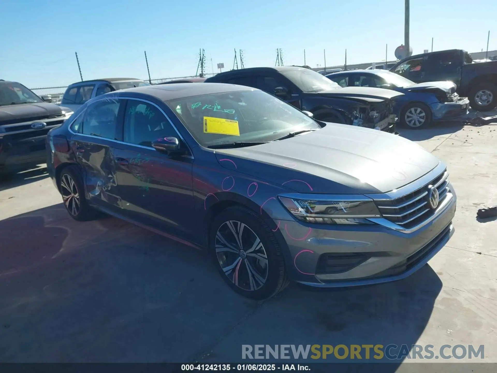 1 Photograph of a damaged car 1VWSA7A34NC007043 VOLKSWAGEN PASSAT 2022