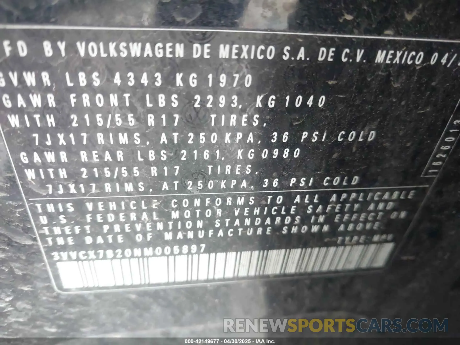 9 Photograph of a damaged car 3VVCX7B20NM005897 VOLKSWAGEN TAOS 2022