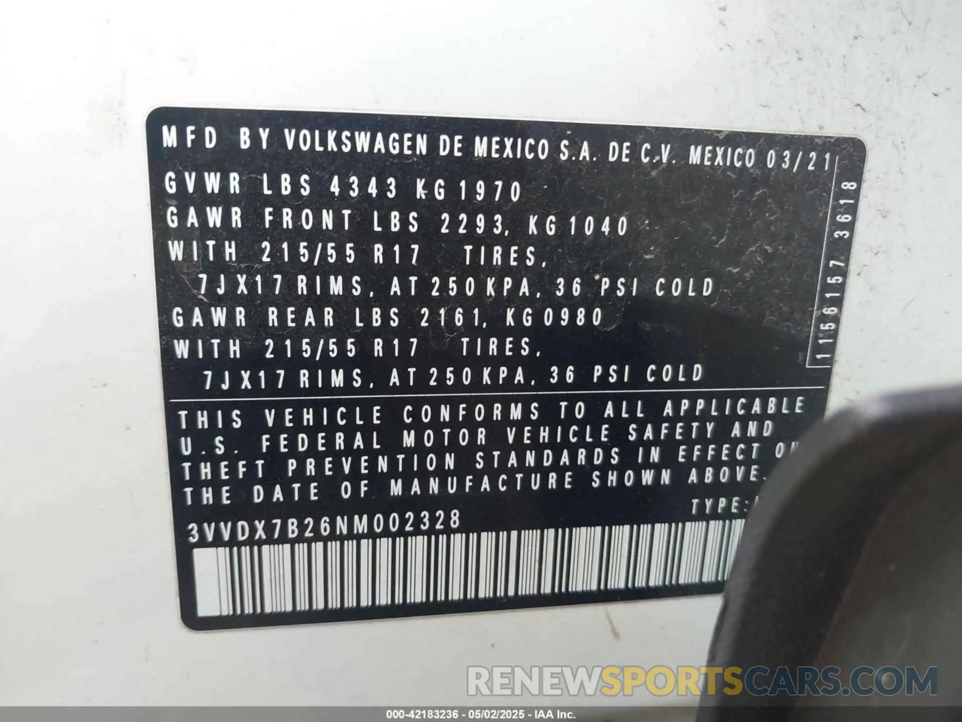 9 Photograph of a damaged car 3VVDX7B26NM002328 VOLKSWAGEN TAOS 2022