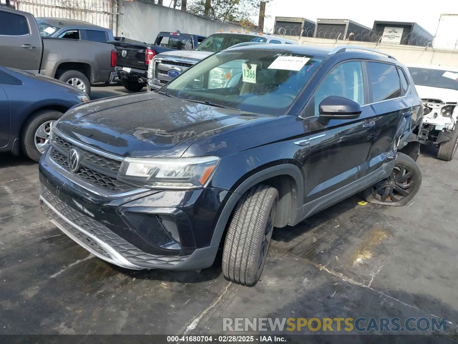 2 Photograph of a damaged car 3VVRX7B20NM028624 VOLKSWAGEN TAOS 2022