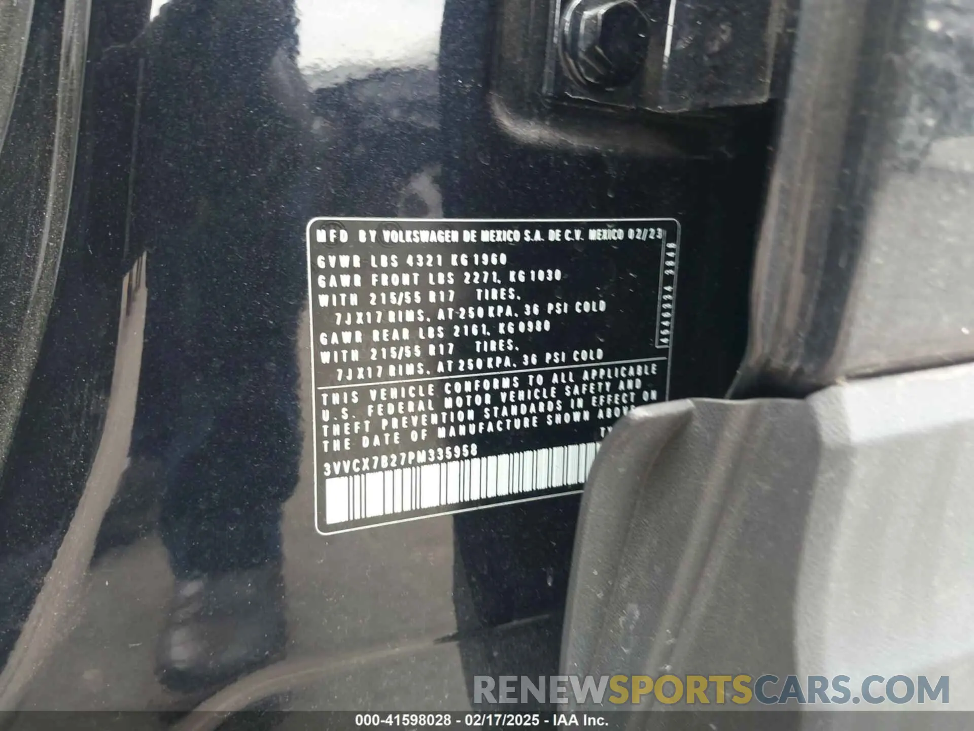 9 Photograph of a damaged car 3VVCX7B27PM335958 VOLKSWAGEN TAOS 2023