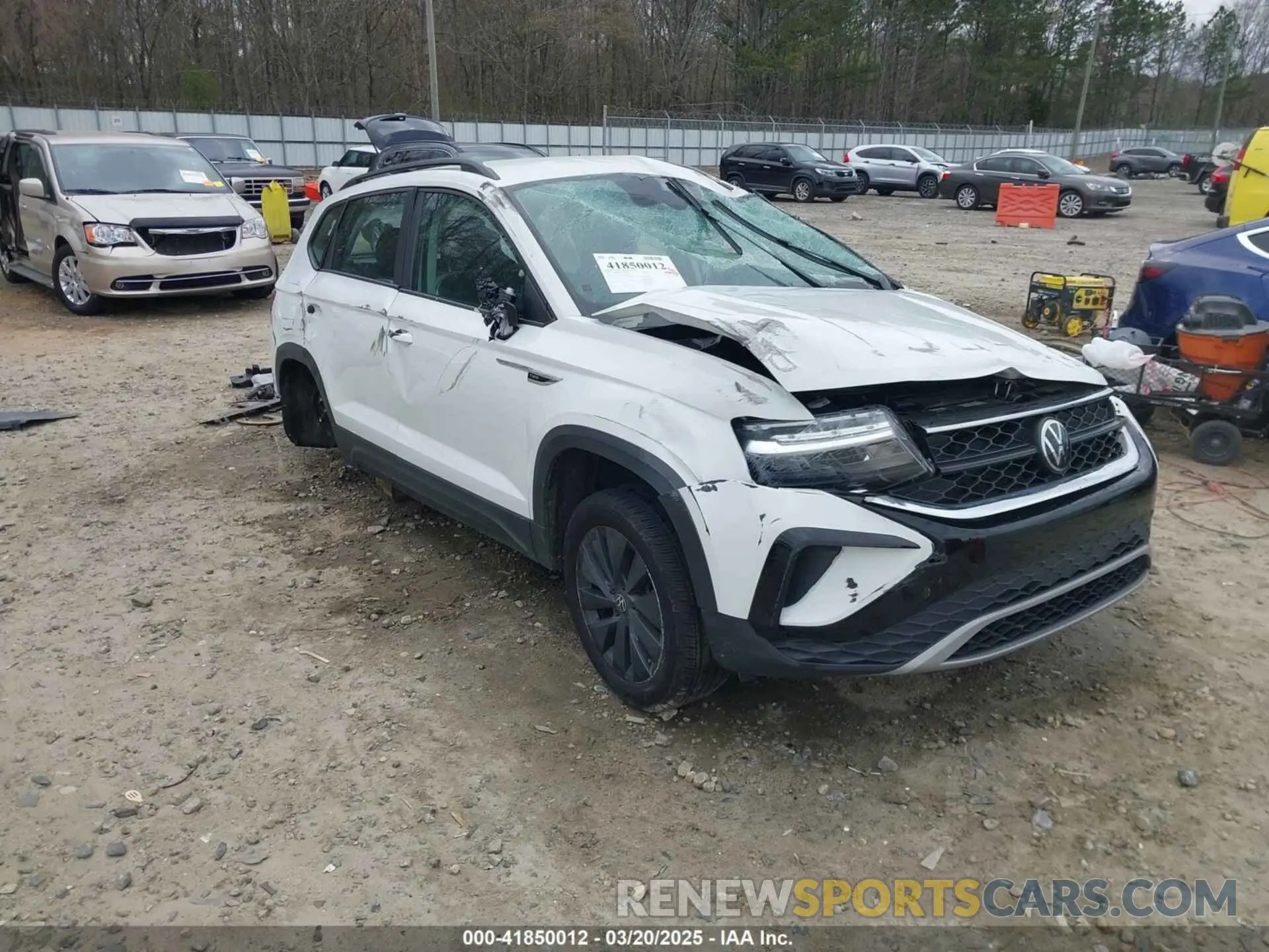 1 Photograph of a damaged car 3VVDX7B26PM338533 VOLKSWAGEN TAOS 2023