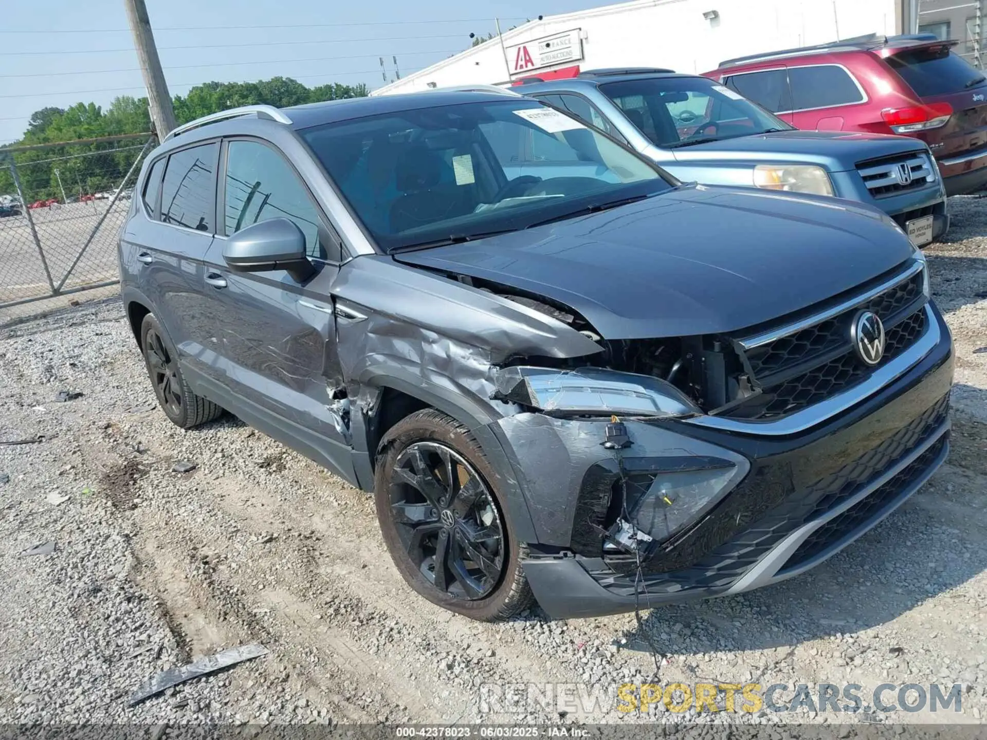 1 Photograph of a damaged car 3VVEX7B28PM349683 VOLKSWAGEN TAOS 2023