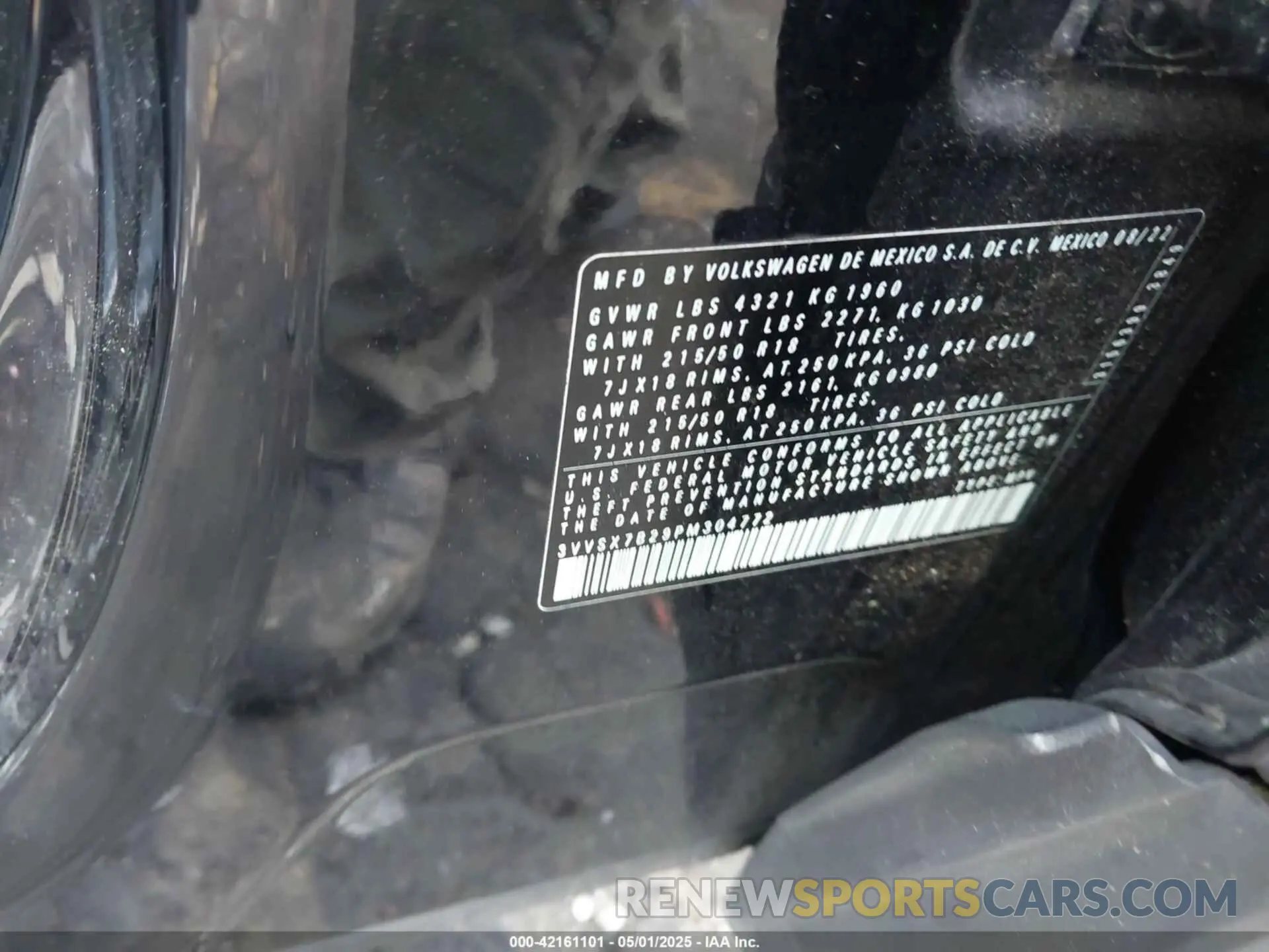 9 Photograph of a damaged car 3VVSX7B29PM304772 VOLKSWAGEN TAOS 2023