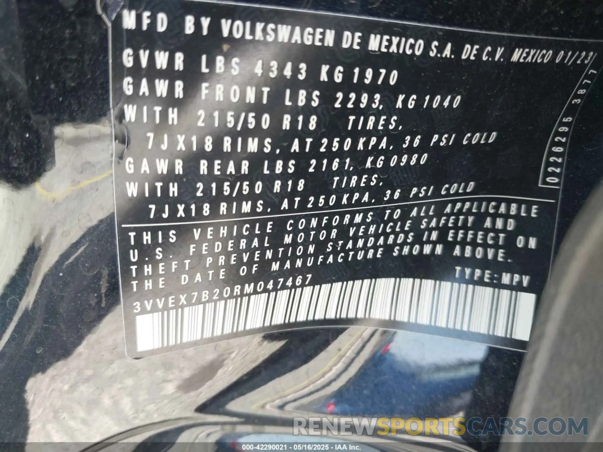 9 Photograph of a damaged car 3VVEX7B20RM047467 VOLKSWAGEN TAOS 2024