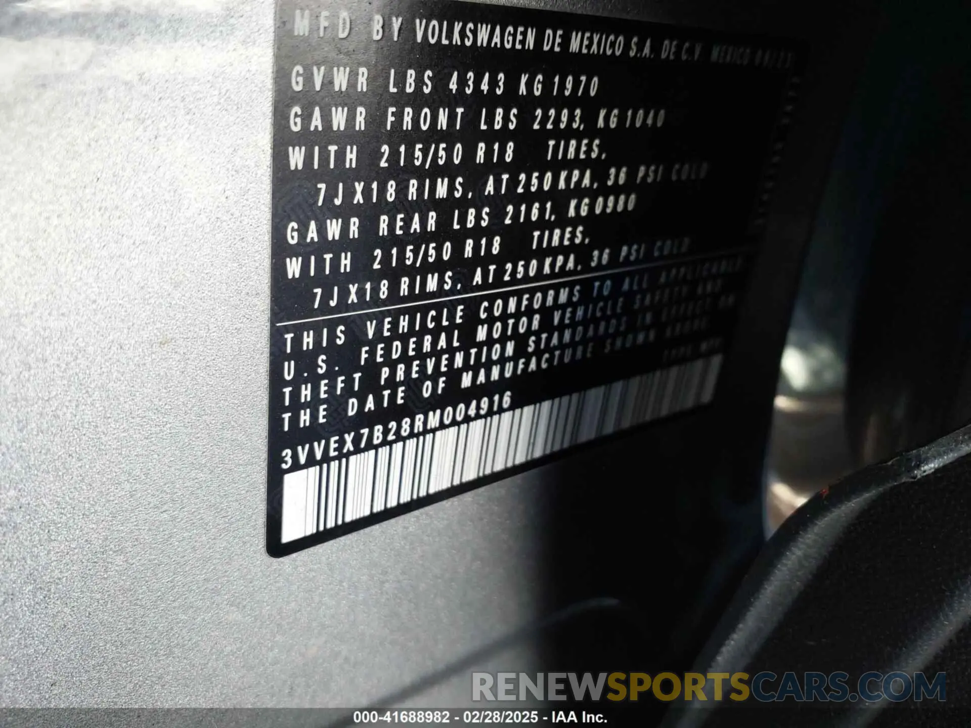 9 Photograph of a damaged car 3VVEX7B28RM004916 VOLKSWAGEN TAOS 2024