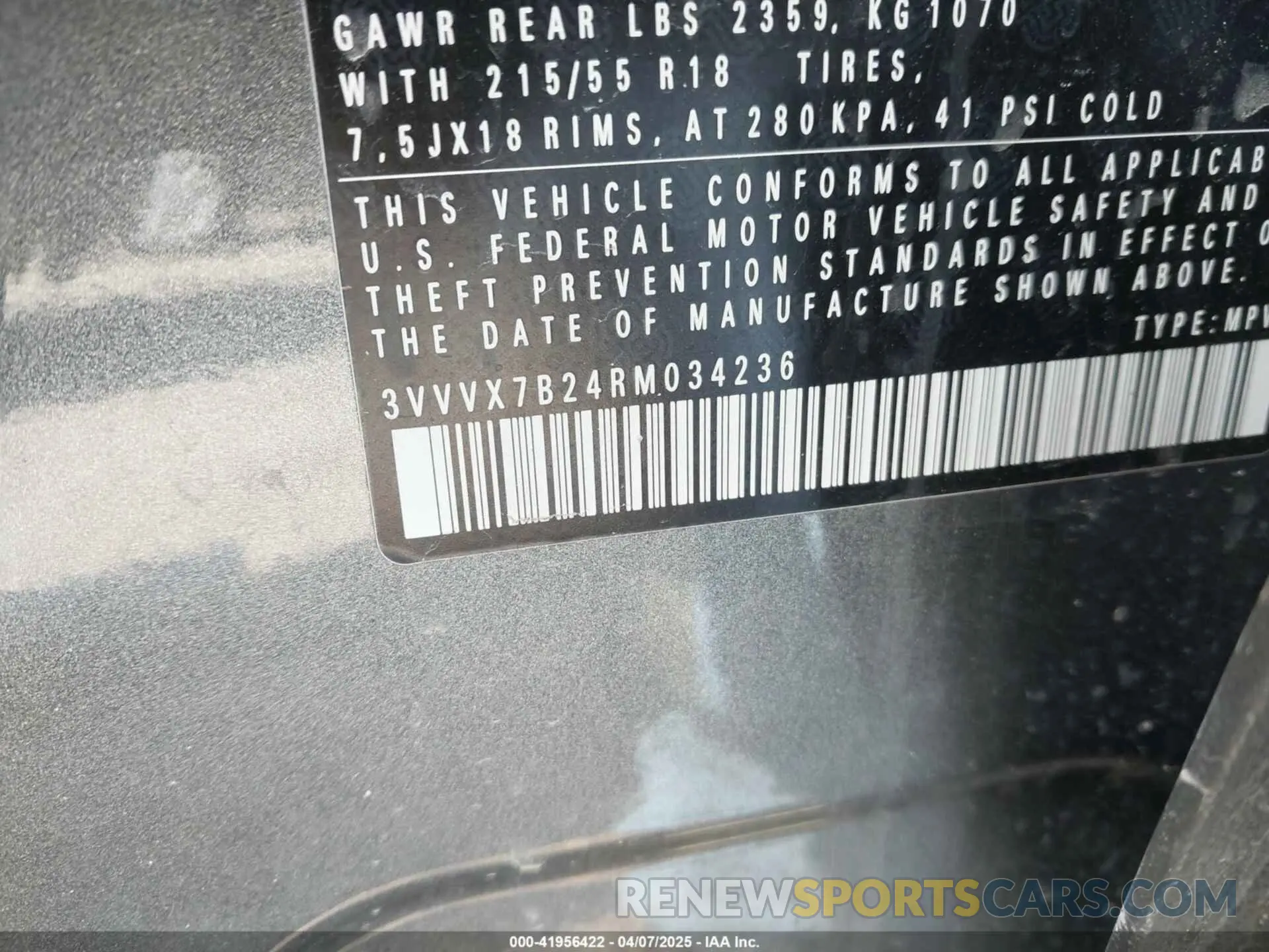 9 Photograph of a damaged car 3VVVX7B24RM034236 VOLKSWAGEN TAOS 2024