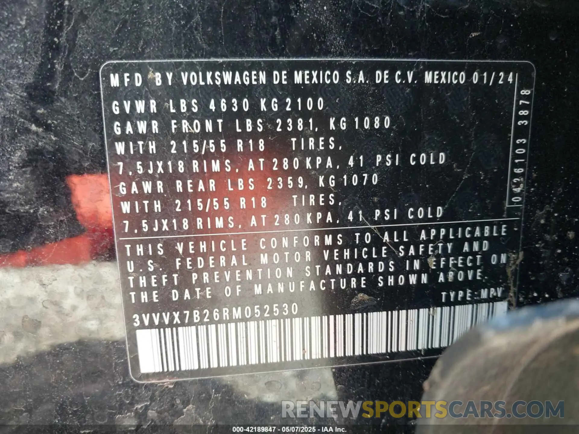 9 Photograph of a damaged car 3VVVX7B26RM052530 VOLKSWAGEN TAOS 2024