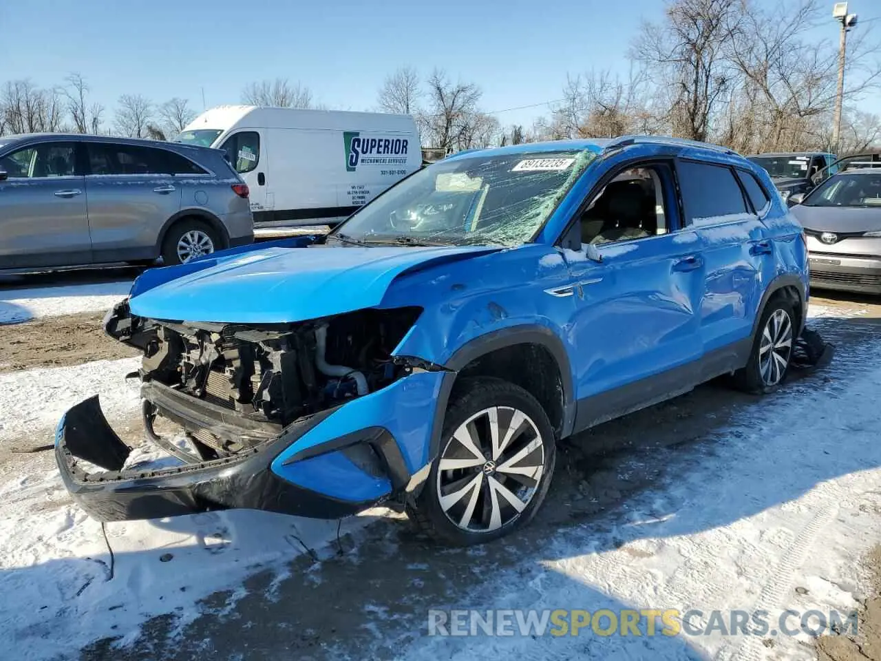 1 Photograph of a damaged car 3VVSX7B24NM060476 VOLKSWAGEN TAOS SE 2022