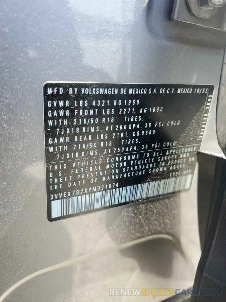 13 Photograph of a damaged car 3VVEX7B2XPM321674 VOLKSWAGEN TAOS SE 2023
