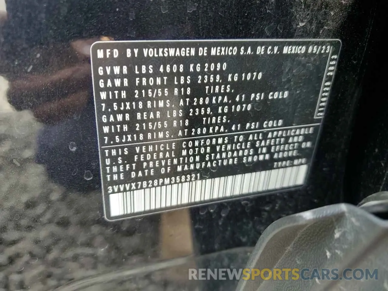 13 Photograph of a damaged car 3VVVX7B28PM358321 VOLKSWAGEN TAOS SE 2023