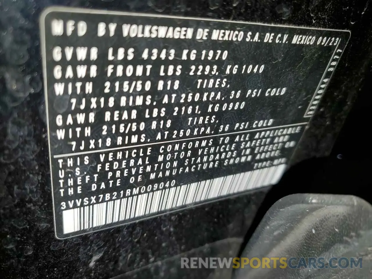 14 Photograph of a damaged car 3VVSX7B21RM009040 VOLKSWAGEN TAOS SE 2024