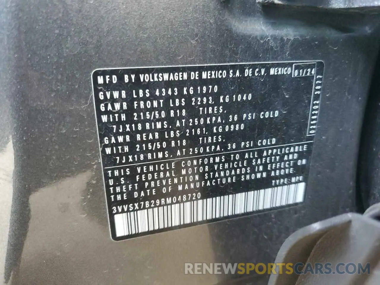 13 Photograph of a damaged car 3VVSX7B29RM048720 VOLKSWAGEN TAOS SE 2024