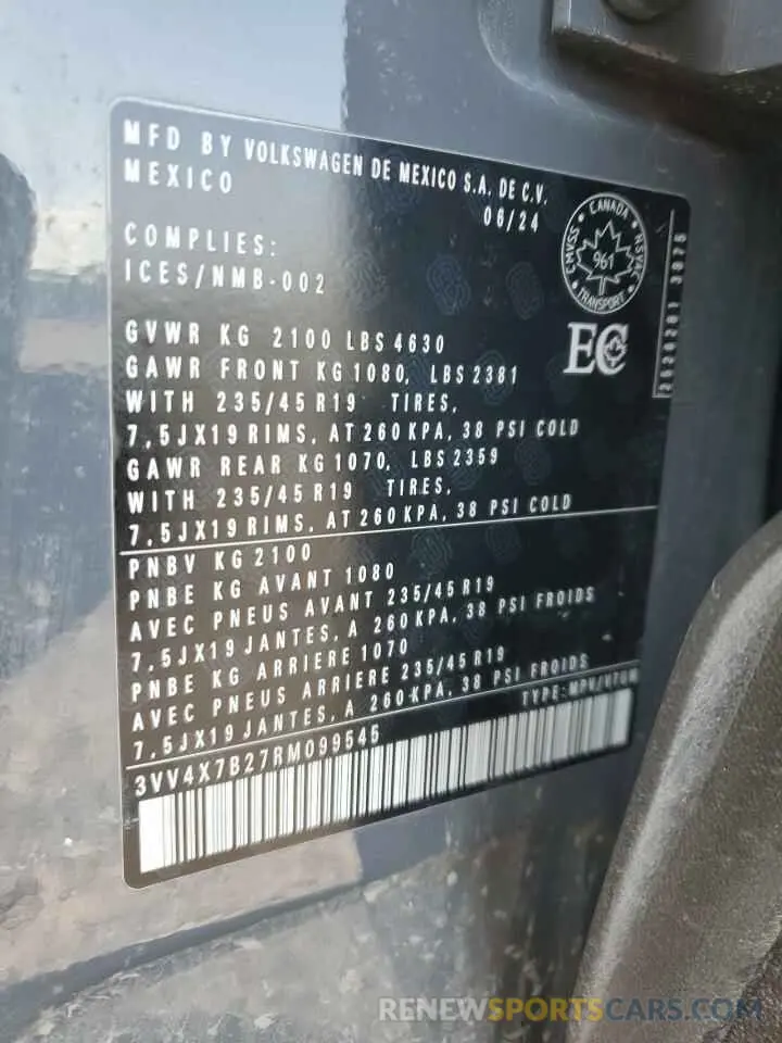 14 Photograph of a damaged car 3VV4X7B27RM099545 VOLKSWAGEN TAOS SEL 2024