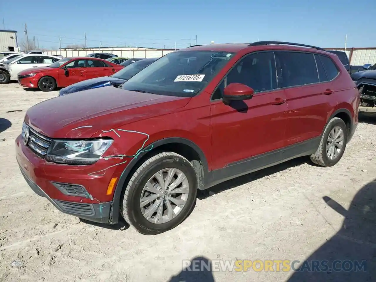 1 Photograph of a damaged car 3VV0B7AX9KM077143 VOLKSWAGEN TIGUAN 2019