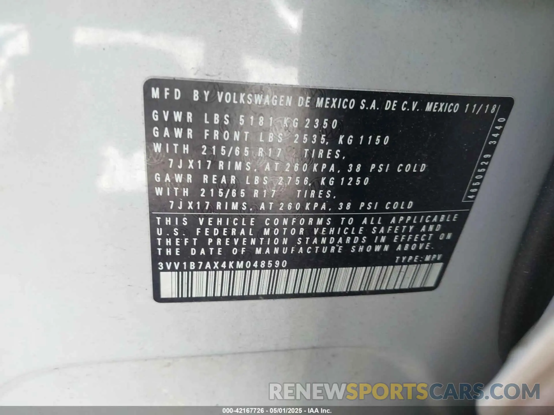 9 Photograph of a damaged car 3VV1B7AX4KM048590 VOLKSWAGEN TIGUAN 2019
