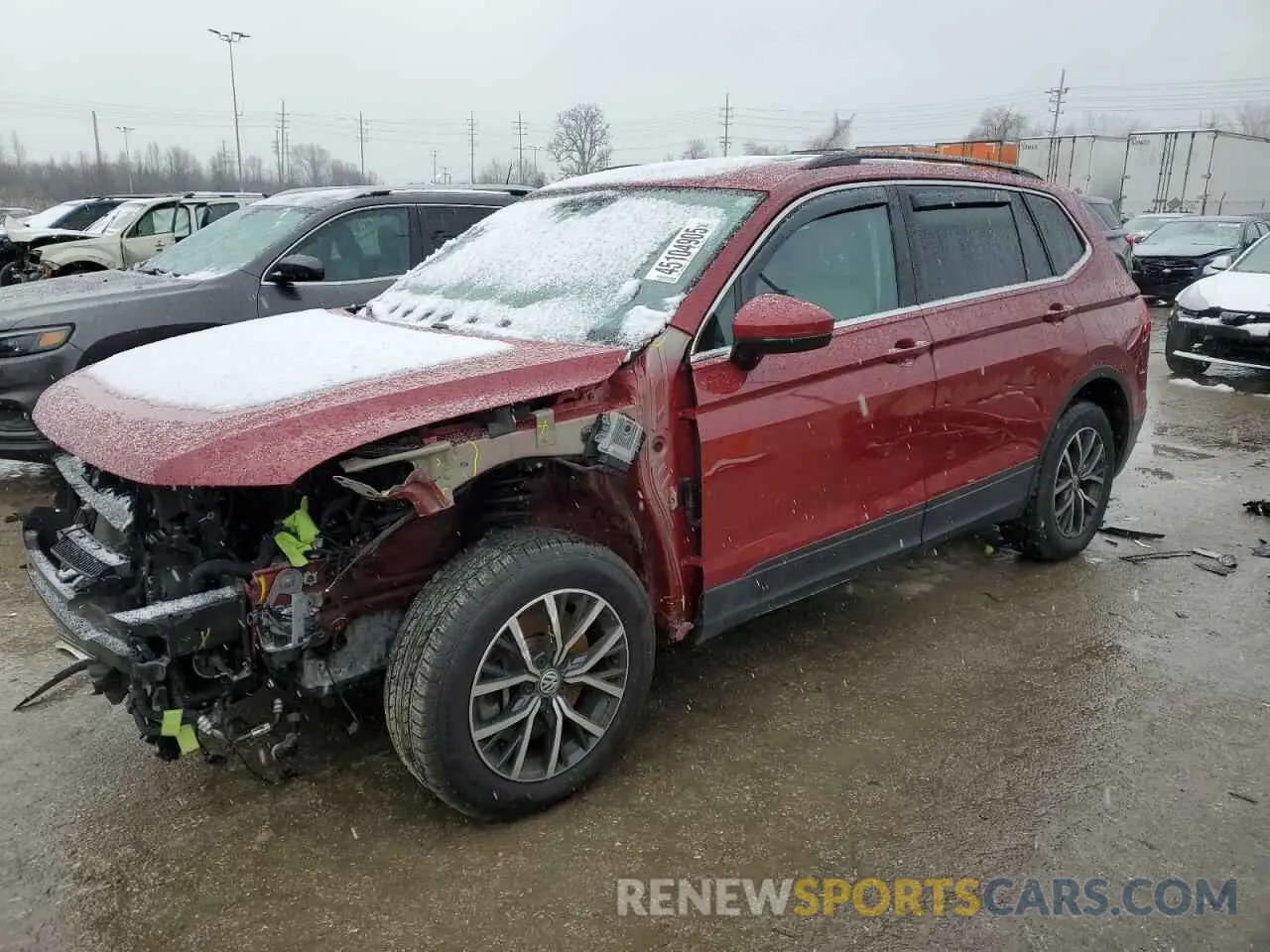 1 Photograph of a damaged car 3VV2B7AX4KM100837 VOLKSWAGEN TIGUAN 2019