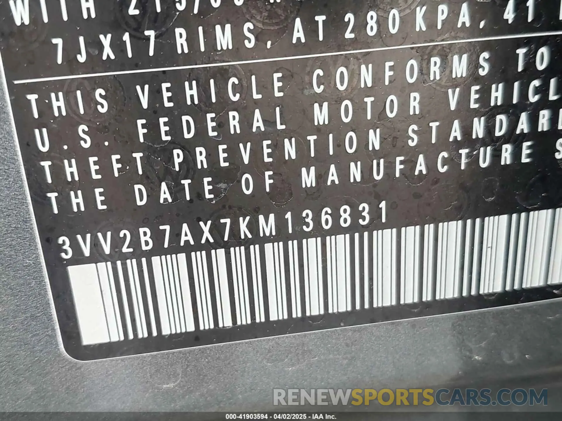 9 Photograph of a damaged car 3VV2B7AX7KM136831 VOLKSWAGEN TIGUAN 2019