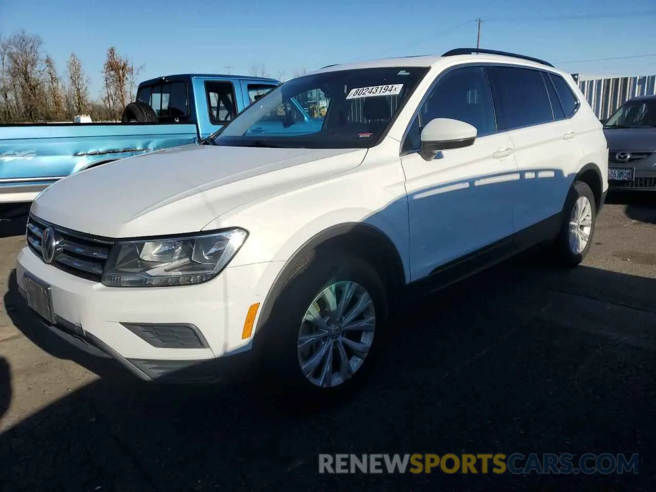 1 Photograph of a damaged car 3VV2B7AX8KM082214 VOLKSWAGEN TIGUAN 2019
