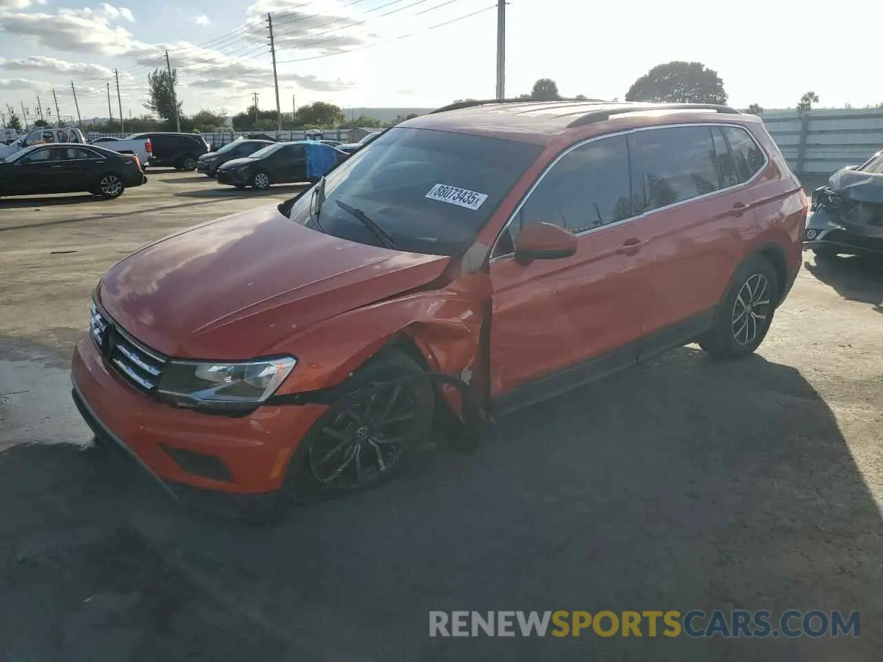 1 Photograph of a damaged car 3VV3B7AX0KM093552 VOLKSWAGEN TIGUAN 2019